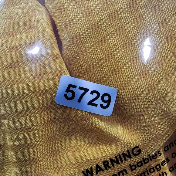 Women's Yellow Meraki Textured Blouse Top Short Sleeve Button Back Size L - Picture 11 of 11